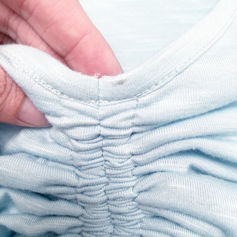 Juicy Couture - Light Blue, Y2K, Flowy Top, with Adjustable Front Tie, Size L - Picture 7 of 10